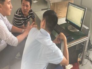 Korean customers who buy compression test machines come back to the factory